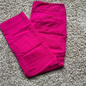 The Limited Hot Pink Ankle Pants. Size 14